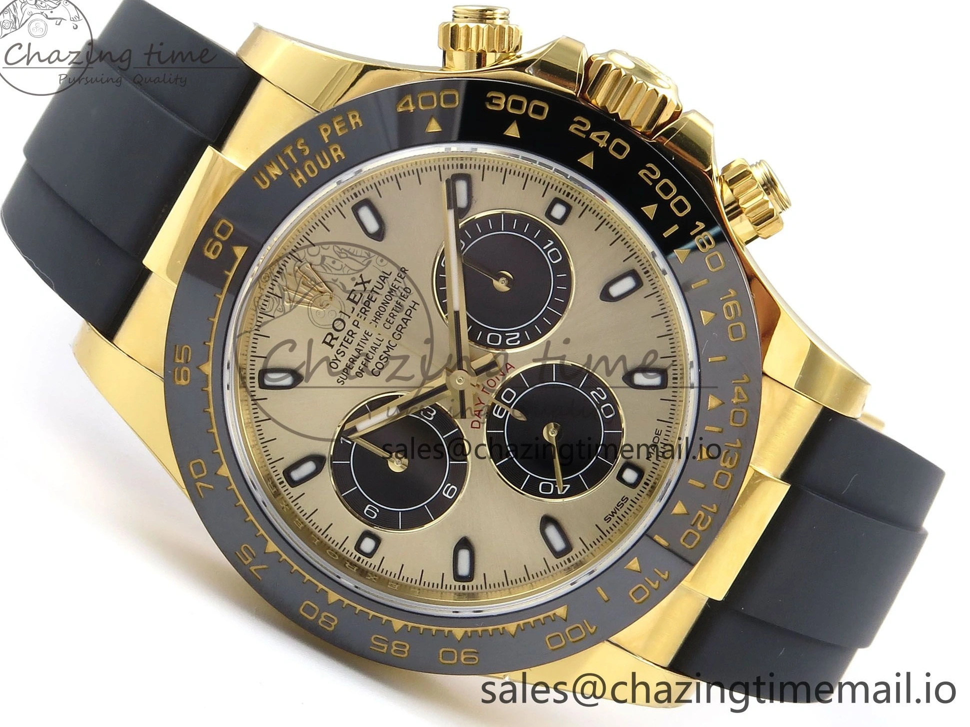 MiroTime 0901 Daytona 116518 VSF 1:1 Best Edition 904L Steel YG Dial on Oysterflex Strap DD Sustainable 1003
